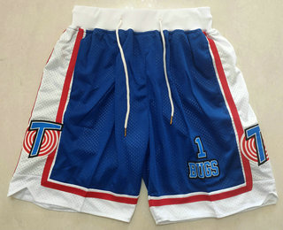 Men's The Movie Space Jam #1 Bugs Bunny Blue Soul Swingman Basketball Shorts