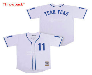 Men's The Sandlot #11 Alan Yeah-Yeah McClennan ALL White Movie Stiched Jersey