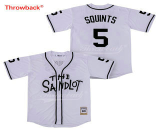 Men's The Sandlot #5 Michael Squints Palledorous White Movie Stiched Jersey