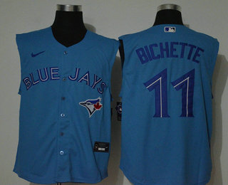 Men's Toronto Blue Jays #11 Bo Bichette Blue 2020 Cool and Refreshing Sleeveless Fan Stitched MLB Nike Jersey