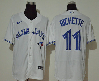 Men's Toronto Blue Jays #11 Bo Bichette White Stitched MLB Flex Base Nike Jersey