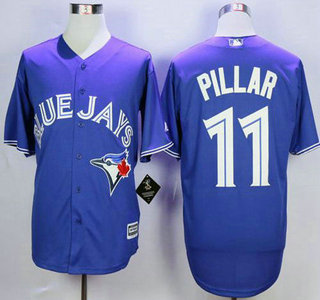 Men's Toronto Blue Jays #11 Kevin Pillar Alternate Blue 2015 MLB Cool Base Jersey