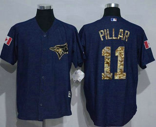 Men's Toronto Blue Jays #11 Kevin Pillar Blue Salute to Service Cool Base Baseball Jersey