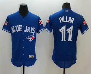 Men's Toronto Blue Jays #11 Kevin Pillar Royal Blue Fashion Stars & Stripes 2016 Flexbase MLB Independence Day Jersey