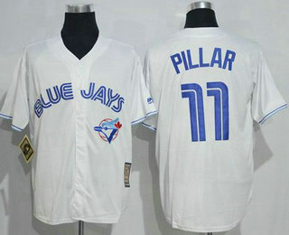 Men's Toronto Blue Jays #11 Kevin Pillar White Majestic Cool Base Cooperstown Collection Player Jersey