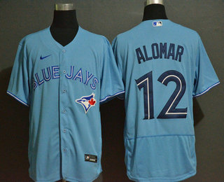 Men's Toronto Blue Jays #12 Roberto Alomar Light Blue Stitched MLB Flex Base Nike Jersey