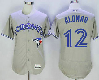 Men's Toronto Blue Jays #12 Roberto Alomar Grey Flexbase 2016 MLB Player Jersey