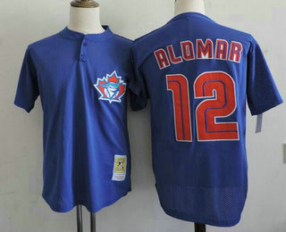 Men's Toronto Blue Jays #12 Roberto Alomar Mitchell & Ness 1997 Royal Blue Cooperstown Mesh Batting Practice Jersey