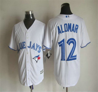 Men's Toronto Blue Jays #12 Roberto Alomar White Retired Player 2015 MLB Cool Base Jersey