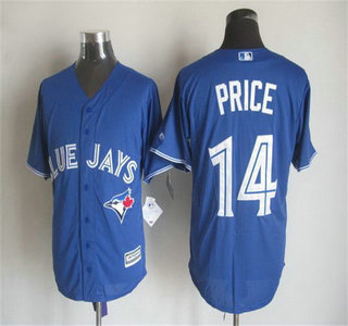 Men's Toronto Blue Jays #14 David Price Alternate Blue 2015 MLB Cool Base Jersey