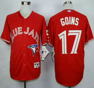 Men's Toronto Blue Jays #17 Ryan Goins Red Canada Day Jersey