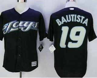 Men's Toronto Blue Jays #19 Jose Bautista Black 2008 Turn Back Stitched Baseball Jersey