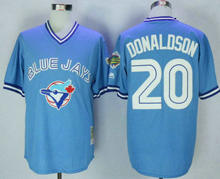 Men's Toronto Blue Jays #20 Josh Donaldson 1993 Light Blue Mitchell & Ness Throwback Jersey