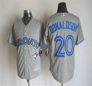 Men's Toronto Blue Jays #20 Josh Donaldson Away Gray 2015 MLB Cool Base Jersey