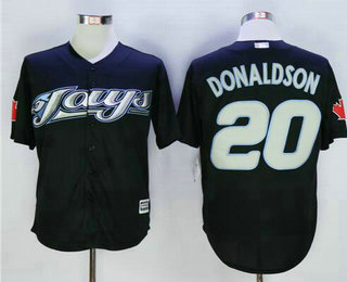 Men's Toronto Blue Jays #20 Josh Donaldson Black 2008 Turn Back Stitched Baseball Jersey