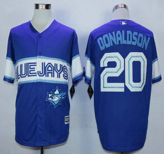 Men's Toronto Blue Jays #20 Josh Donaldson Blue Exclusive New Cool Base Jersey