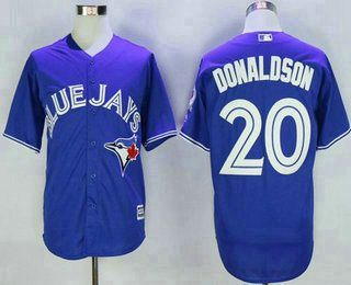 Men's Toronto Blue Jays #20 Josh Donaldson Blue New Cool Base 40th Anniversary Stitched MLB Jersey