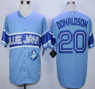 Men's Toronto Blue Jays #20 Josh Donaldson Light Blue Exclusive New Cool Base Jersey