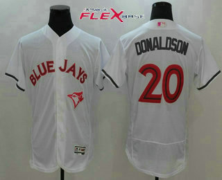 Men's Toronto Blue Jays #20 Josh Donaldson White with Pink Mother's Day Stitched MLB Majestic Flex Base Jersey