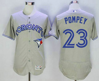 Men's Toronto Blue Jays #23 Dalton Pompey Grey Flexbase 2016 MLB Player Jersey