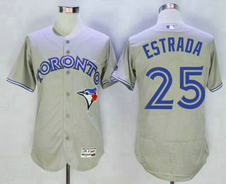 Men's Toronto Blue Jays #25 Marco Estrada Grey Flexbase Authentic Collection Jersey