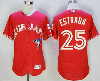 Men's Toronto Blue Jays #25 Marco Estrada Red Flexbase Authentic Collection Canada Day Jersey