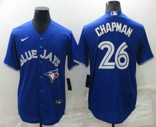 Men's Toronto Blue Jays #26 Matt Chapman Blue Stitched MLB Cool Base Nike Jersey