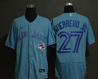 Men's Toronto Blue Jays #27 Vladimir Guerrero Jr. Light Blue Stitched MLB Flex Base Nike Jersey