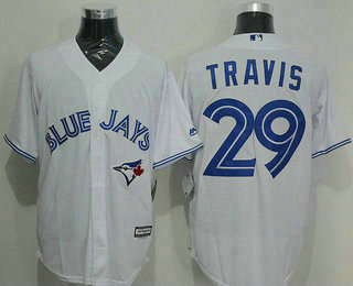 Men's Toronto Blue Jays #29 Devon Travis White Flexbase 2016 MLB Player Jersey