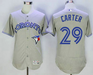 Men's Toronto Blue Jays #29 Joe Carter Grey Flexbase 2016 MLB Player Jersey