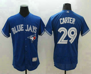 Men's Toronto Blue Jays #29 Joe Carter Retired Blue 2016 Flexbase Majestic Baseball Jersey