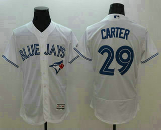 Men's Toronto Blue Jays #29 Joe Carter Retired White 2016 Flexbase Majestic Baseball Jersey