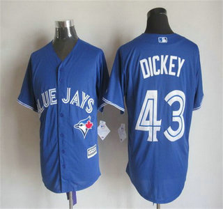 Men's Toronto Blue Jays #43 R.A. Dickey Alternate Blue 2015 MLB Cool Base Jersey