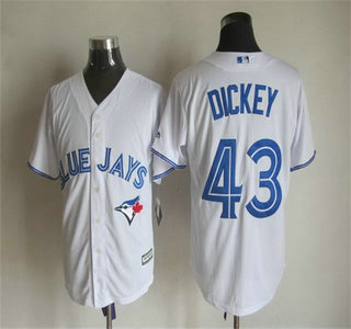 Men's Toronto Blue Jays #43 R.A. Dickey Home White 2015 MLB Cool Base Jersey