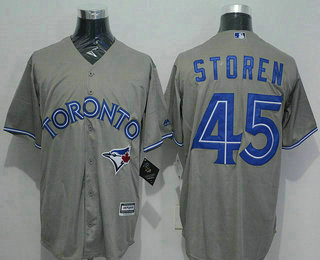 Men's Toronto Blue Jays #45 Drew Storen Grey New Cool Base Jersey