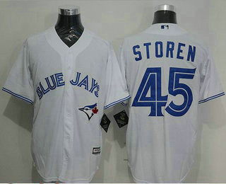 Men's Toronto Blue Jays #45 Drew Storen White New Cool Base Jersey