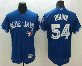 Men's Toronto Blue Jays #54 Roberto Osuna Blue Flexbase With 40TH Patch 2016 MLB Player Jersey