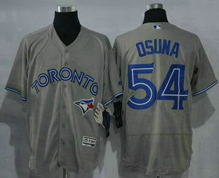 Men's Toronto Blue Jays #54 Roberto Osuna Gray Road 2016 Flexbase Majestic Baseball Jersey