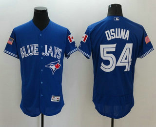 Men's Toronto Blue Jays #54 Roberto Osuna Royal Blue Fashion Stars & Stripes 2016 Flexbase MLB Independence Day Jersey