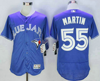 Men's Toronto Blue Jays #55 Russell Martin Blue Flexbase 2016 MLB Player Jersey