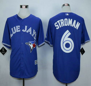 Men's Toronto Blue Jays #6 Marcus Stroman Alternate Blue 2015 MLB Cool Base Jersey