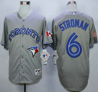 Men's Toronto Blue Jays #6 Marcus Stroman Grey Jersey