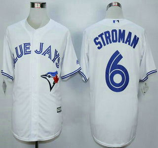 Men's Toronto Blue Jays #6 Marcus Stroman Home White 2015 MLB Cool Base Jersey