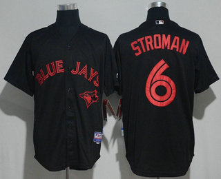 Men's Toronto Blue Jays #6 Marcus Stroman Lights Out Black Fashion Stitched MLB Majestic Cool Base Jersey