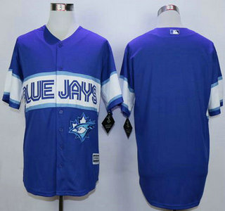 Men's Toronto Blue Jays Blank Blue Exclusive New Cool Base Jersey