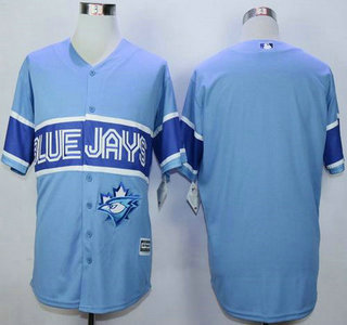 Men's Toronto Blue Jays Blank Light Blue Exclusive New Cool Base Jersey