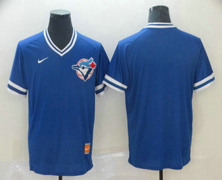 Men's Toronto Blue Jays Blank Royal Blue Nike Cooperstown Collection Legend V Neck Jersey