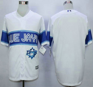 Men's Toronto Blue Jays Blank White Exclusive New Cool Base Jersey