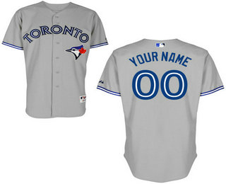 Men's Toronto Blue Jays Majestic Gray Custom Cool Base Jersey