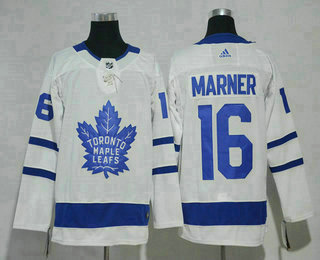 Men's Toronto Maple Leafs #16 Mitchell Marner White 2017-2018 Hockey Adidas Stitched NHL Jersey